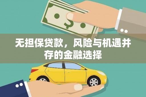 乌恰无担保贷款，风险与机遇并存的金融选择