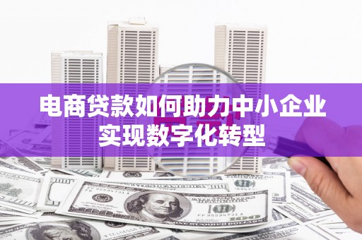 乌恰电商贷款如何助力中小企业实现数字化转型