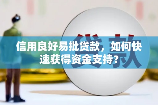 乌恰信用良好易批贷款，如何快速获得资金支持？