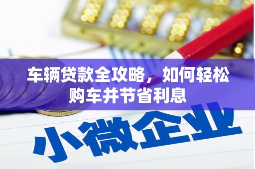 乌恰车辆贷款全攻略，如何轻松购车并节省利息