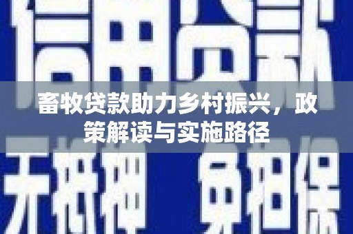 乌恰畜牧贷款助力乡村振兴，政策解读与实施路径