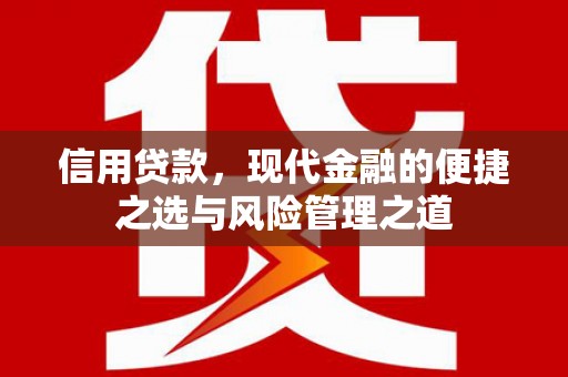 乌恰信用贷款，现代金融的便捷之选与风险管理之道