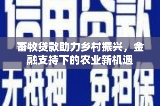 乌恰畜牧贷款助力乡村振兴，金融支持下的农业新机遇