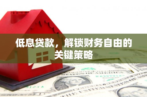 乌恰低息贷款，解锁财务自由的关键策略