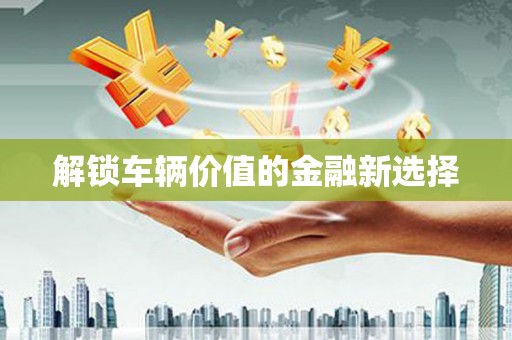 乌恰解锁车辆价值的金融新选择