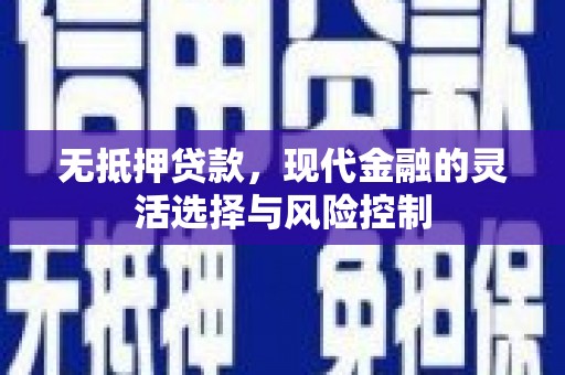 乌恰无抵押贷款，现代金融的灵活选择与风险控制