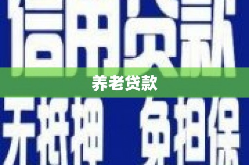 乌恰养老贷款