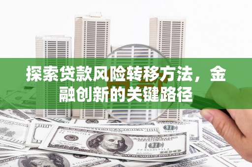 乌恰探索贷款风险转移方法，金融创新的关键路径