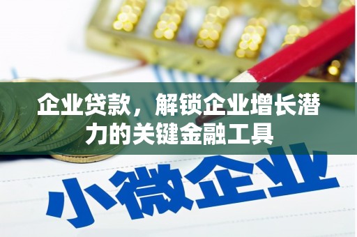乌恰企业贷款，解锁企业增长潜力的关键金融工具