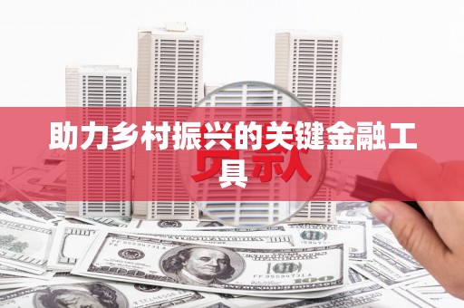 乌恰助力乡村振兴的关键金融工具