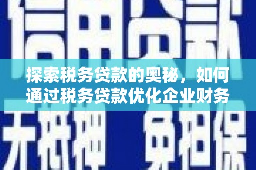 乌恰探索税务贷款的奥秘，如何通过税务贷款优化企业财务