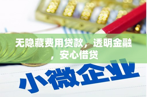 乌恰无隐藏费用贷款，透明金融，安心借贷