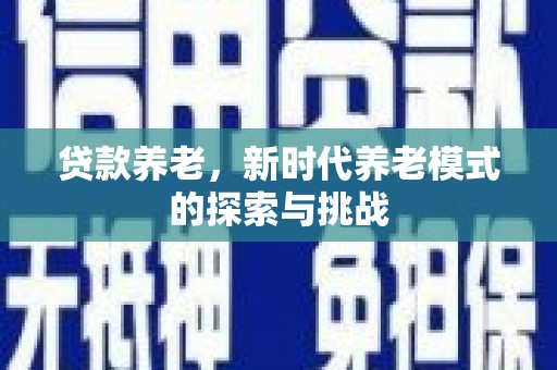 乌恰贷款养老，新时代养老模式的探索与挑战