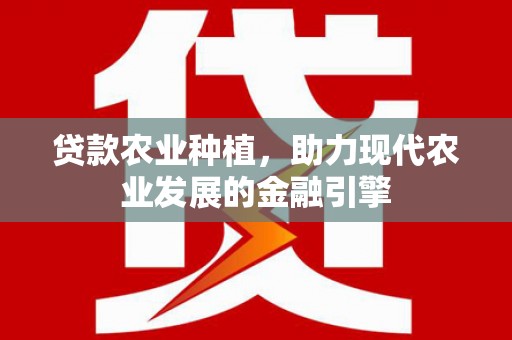 乌恰贷款农业种植，助力现代农业发展的金融引擎