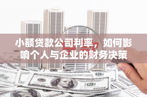 乌恰小额贷款公司利率，如何影响个人与企业的财务决策