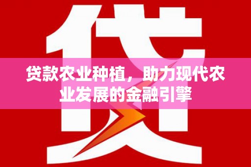 乌恰贷款农业种植，助力现代农业发展的金融引擎