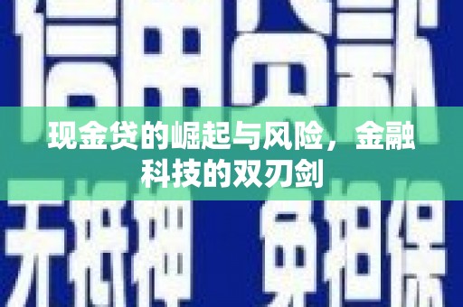乌恰现金贷的崛起与风险，金融科技的双刃剑