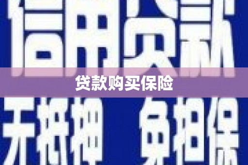 乌恰贷款购买保险