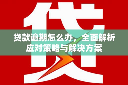 乌恰贷款逾期怎么办，全面解析应对策略与解决方案