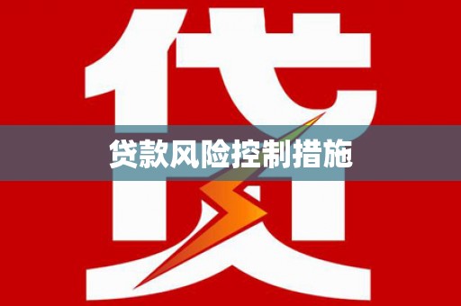 乌恰贷款风险控制措施